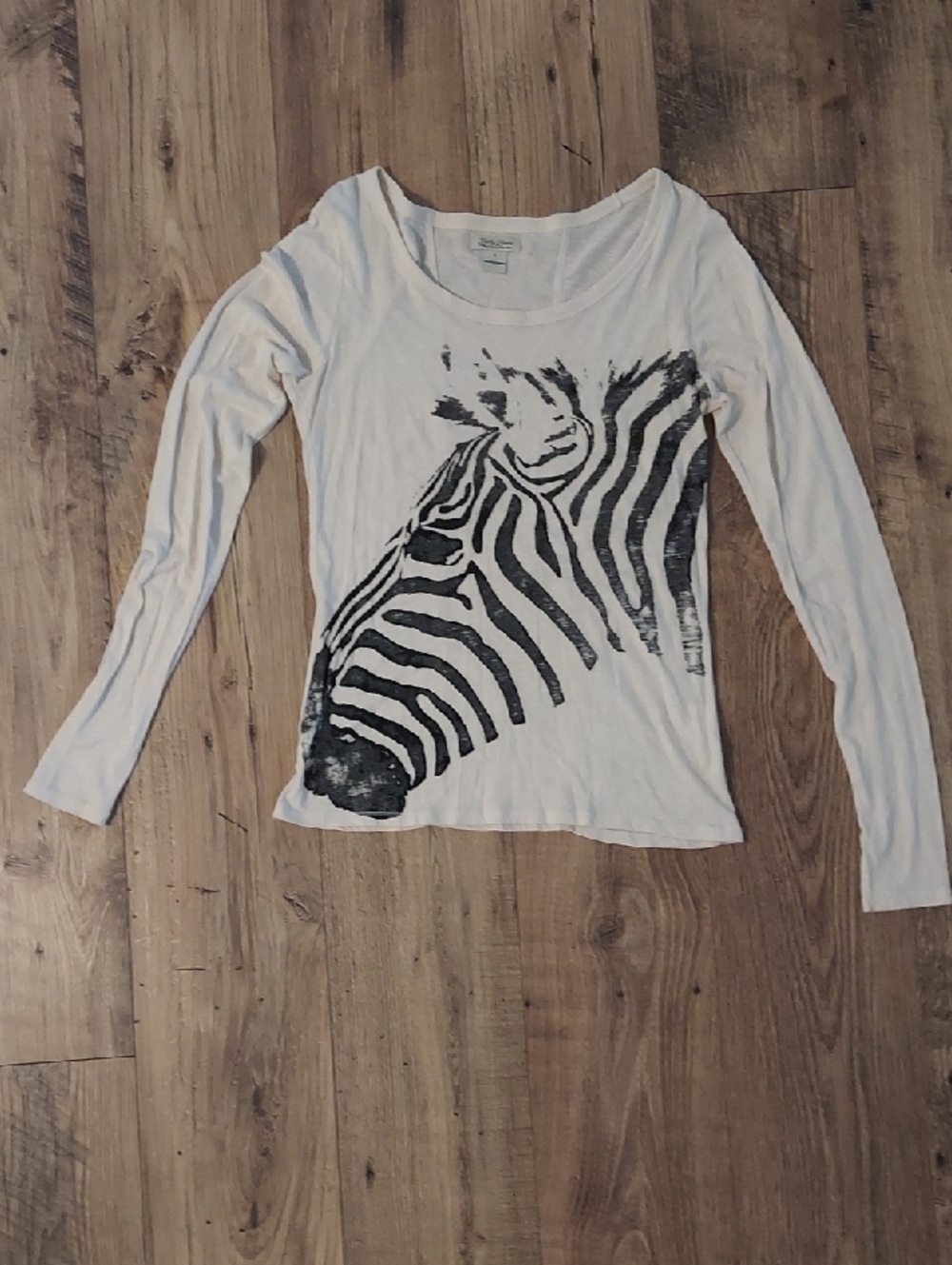 Women's Lucky Brand Long-Sleeve Zebra Graphic Tee